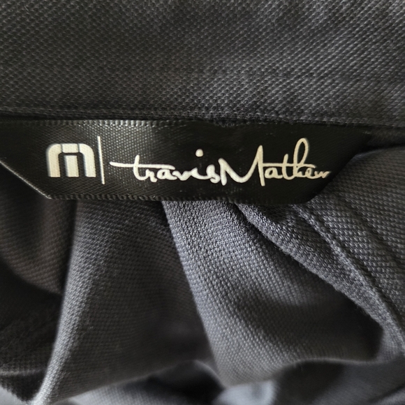 Travis Matthew Blue Polo Shirt With Palm Tree Design Size Med - Picture 8 of 8